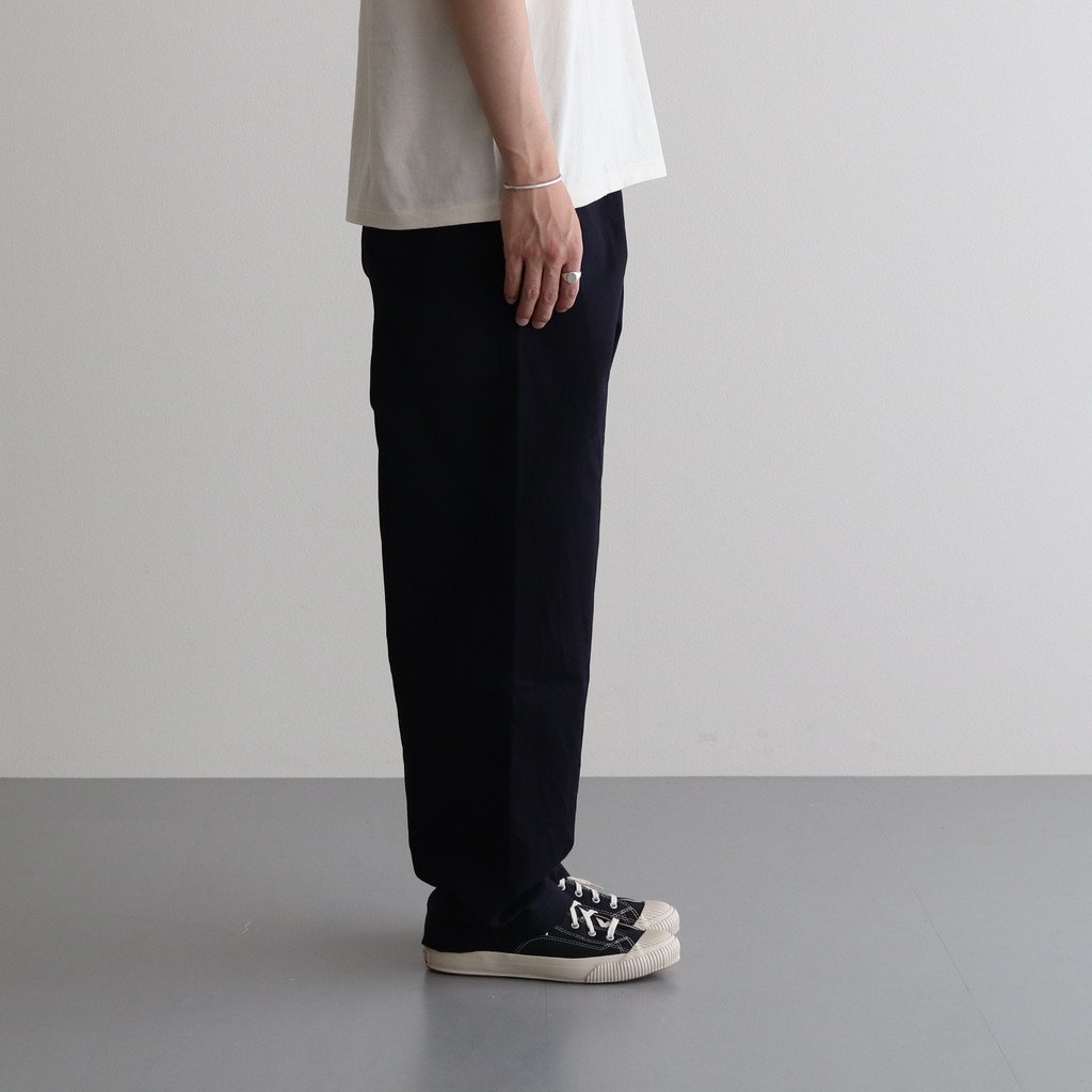 YAECA / CHINO CLOTH PANTS WIDE TAPERED NAVY