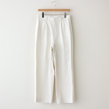 CHINO CLOTH PANTS TUCK STRAIGHT #WHITE [61606] _ YAECA | ヤエカ