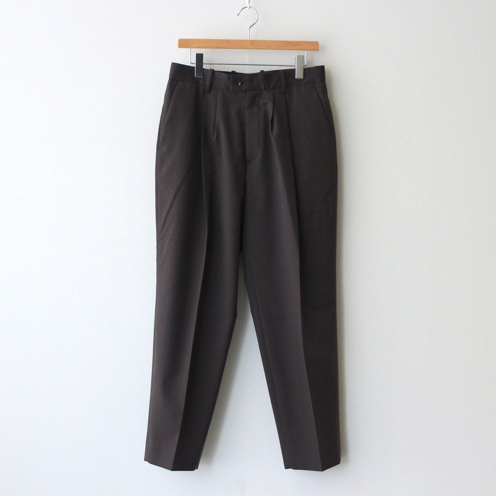 Wide Tapered Trousers（GR.BROWN） - スラックス