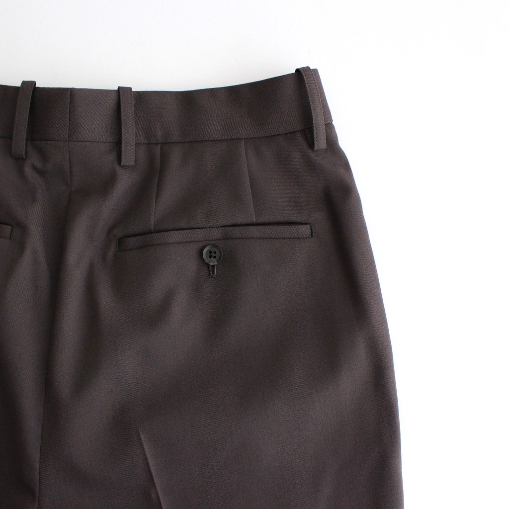 Wide Tapered Trousers（GR.BROWN） - スラックス
