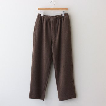 CASHMERE WOOL BRUSHED JERSEY PANTS #TOP BROWN [A21AP02PT] _ AURALEE | オーラリー