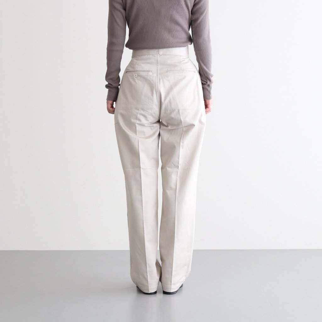 DOUBLE BELTED GURKHA TROUSERS #IVORY [L2102-PT001] _ LENO | リノ