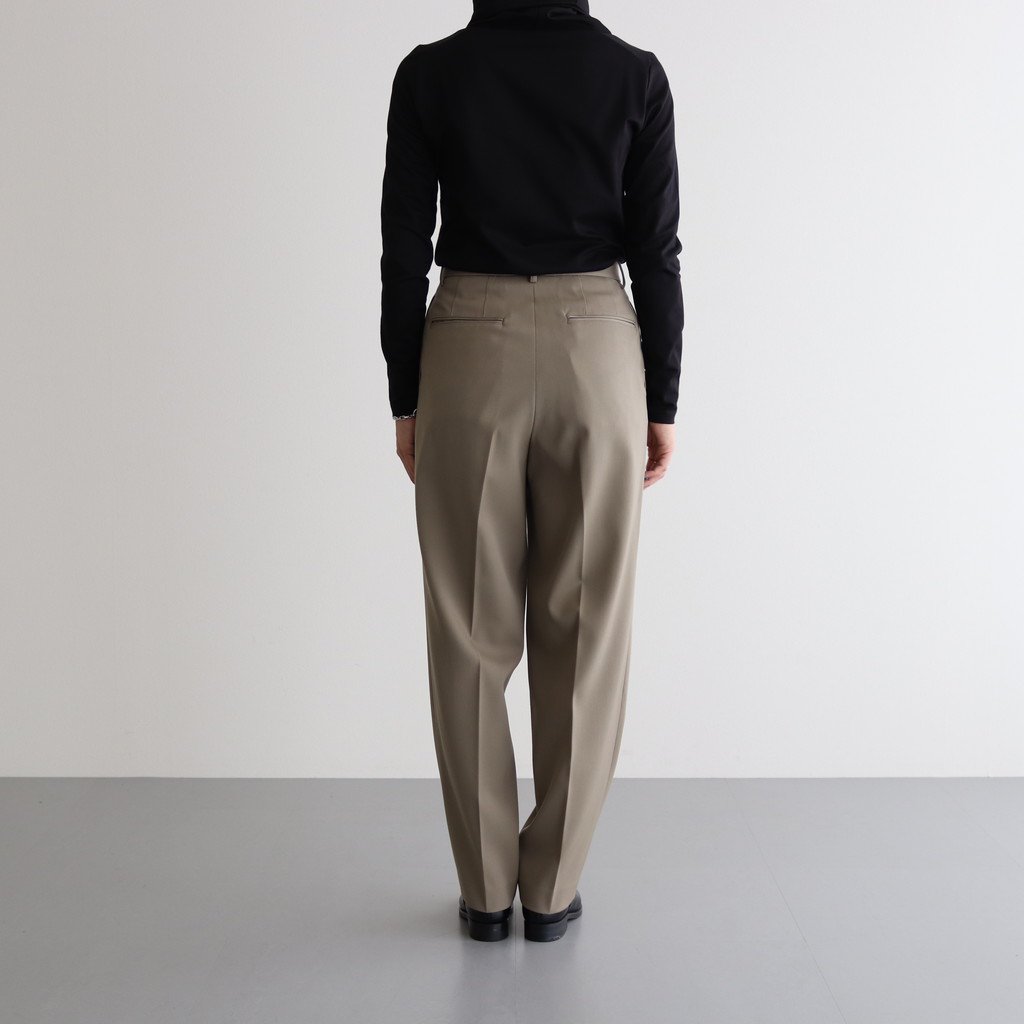 LIGHT WOOL MAX GABARDINE SLACKS #KHAKI [A21AP04MG] _ AURALEE