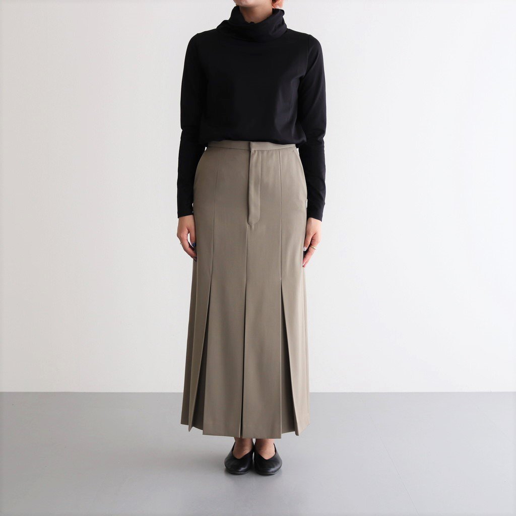 公式・特典付  skirt gabardine max wool light auralee ロングスカート