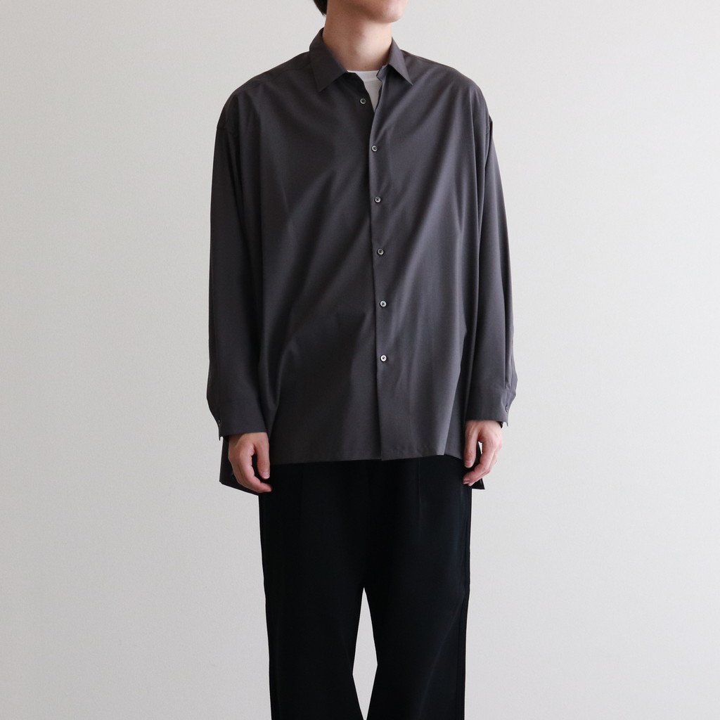 Graphpaper / FINE WOOL TROPICAL OVERSIZED SHIRT C.GRAY