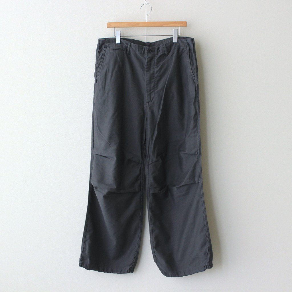 Graphpaper / LIGHT MOLESKIN OVERSIZED PANTS BLACK