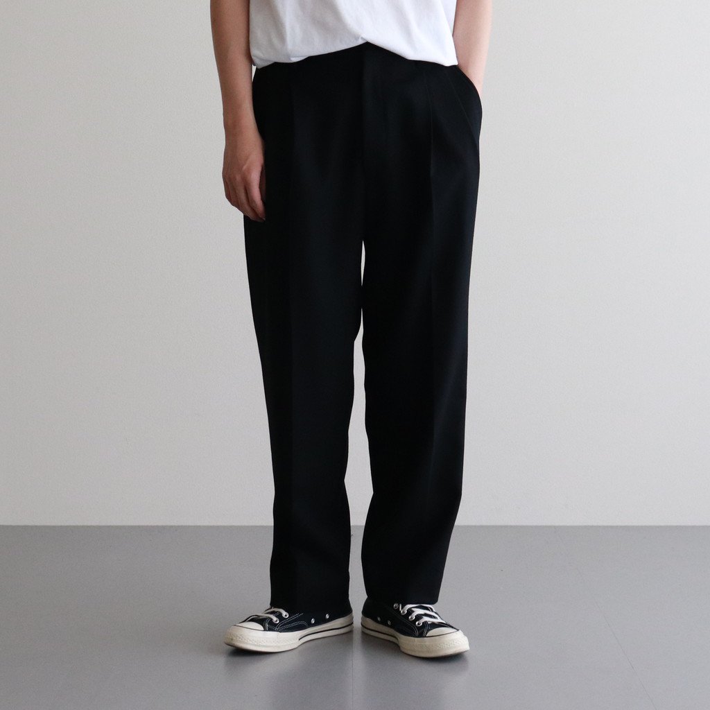Stein(シュタイン)/EX WIDE TAPERED TROUSERS/Black 通販 取り扱い-CONCRETE RIVER Stein  Widn Tapered Trousers_a Black