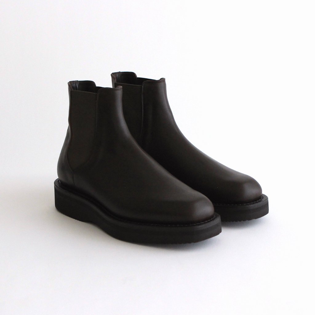 LEATHER SQUARE BOOTS MADE BY FOOT THE COACHER #BLACK [A21AS01FT] _