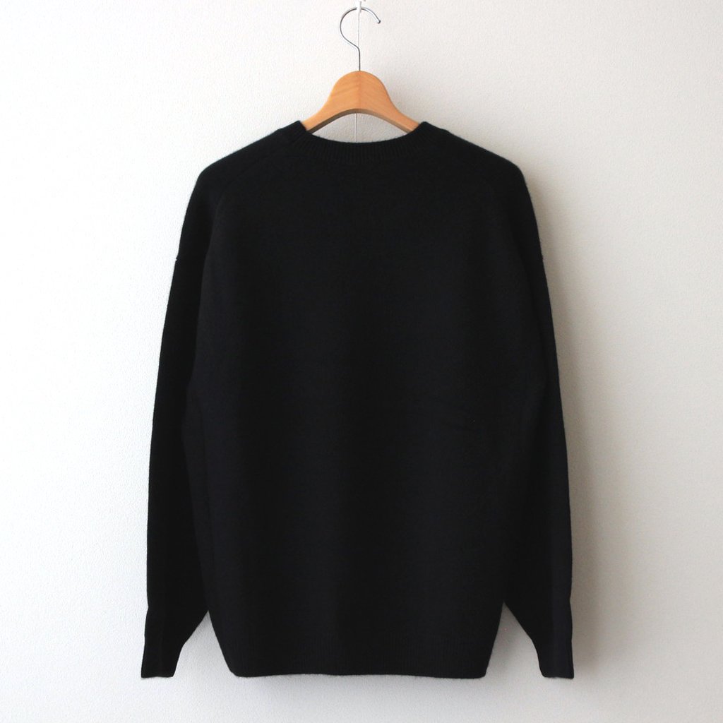 BABY CASHMERE KNIT P/O #TOP BLACK [A21AP01BC] _ AURALEE | オーラリー