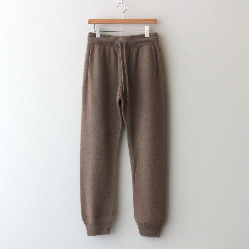 AURALEE / BABY CASHMERE KNIT PANTS NATURAL BROWN