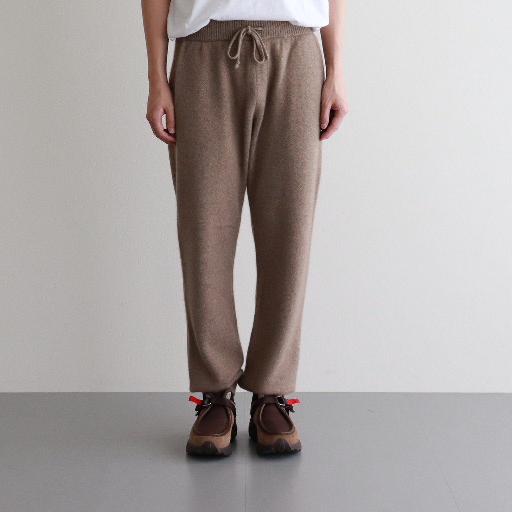 AURALEE / BABY CASHMERE KNIT PANTS NATURAL BROWN