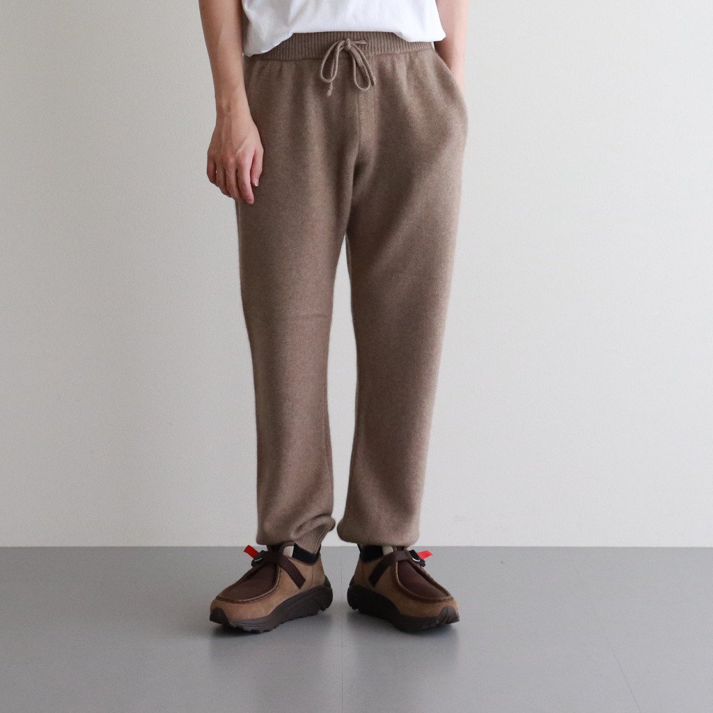 AURALEE / BABY CASHMERE KNIT PANTS NATURAL BROWN