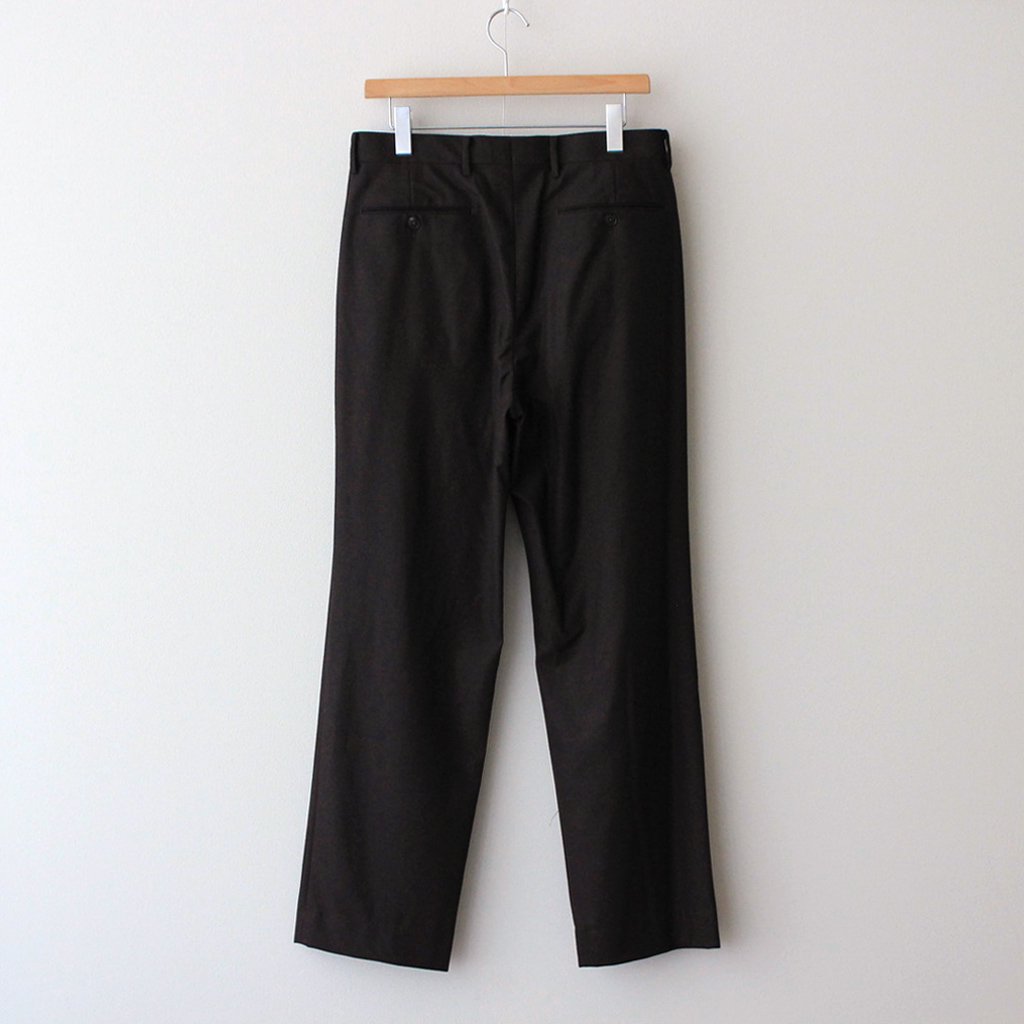 WOOL FULLING FLANNEL SLACKS #TOP DARK BROWN [A21AP02CF] _ AURALEE