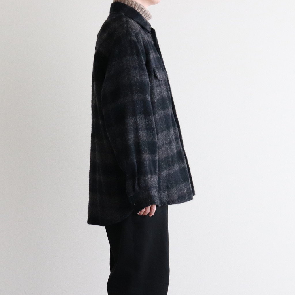 stein / OVERSIZED BLANKET CPO SHIRT JACKET SHADOW CHECK