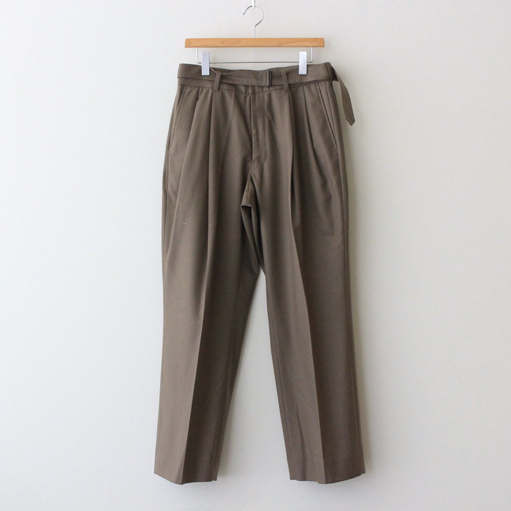 BELTED 2TUCK WIDE TROUSERS #GREIGE [YK21AW0262P] _ YOKE | ヨーク