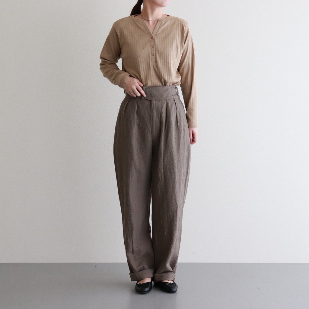 leno SIDE BELTED GURKHA TROUSERS-