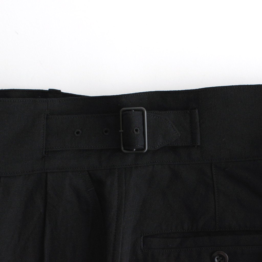 SIDE BELTED GURKHA TROUSERS #BLACK [H2102-PT002] _ LENO | リノ