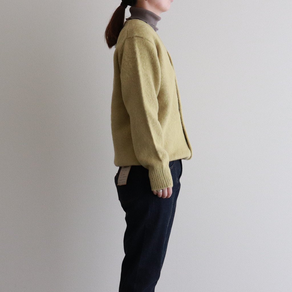 LENO “BRUSHED CARDIGAN” YELLOW 日本最大の