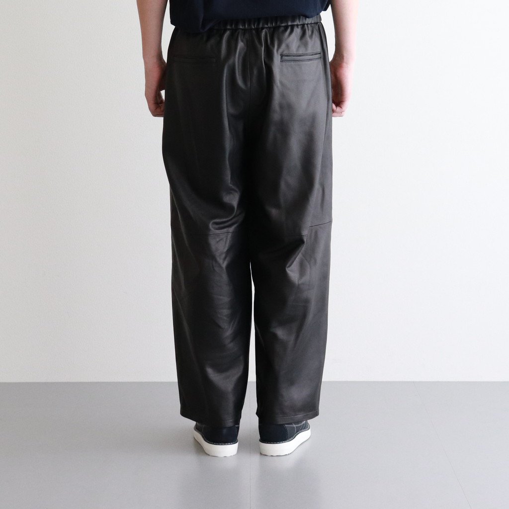 SHEEP LEATHER EASY PANTS #BLACK [GM213-40063] _ Graphpaper