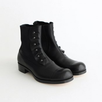 BUTTONED SIDE GORE BOOTS #BLACK [BSS1712002] _ BEAUTIFUL SHOES | ビューティフルシューズ