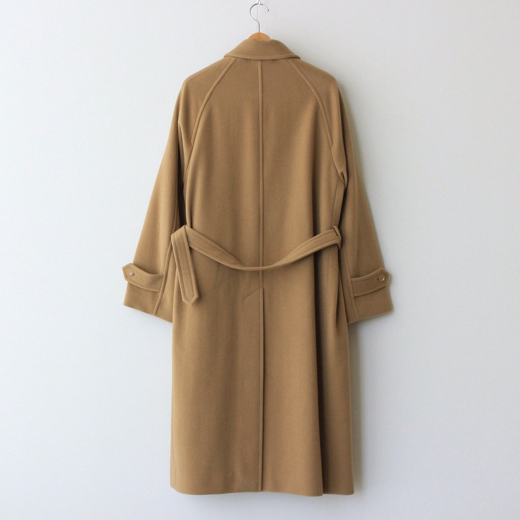 CASHMERE WOOL MOSSER SOUTIEN COLLAR COAT #CAMEL BEIGE [A21AC01MC