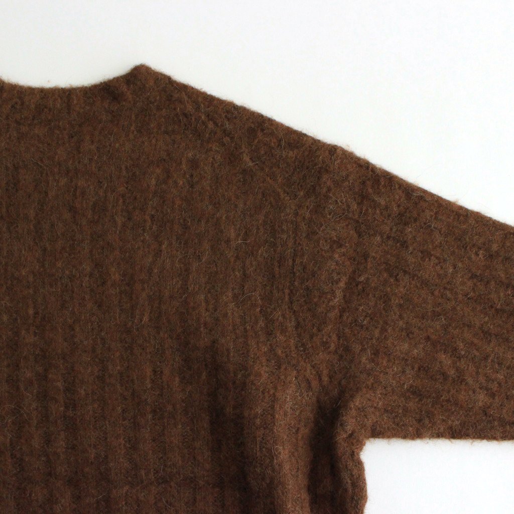 BABY ALPACA WOOL WIDE RIB KNIT ニット/セーター トップス メンズ 超