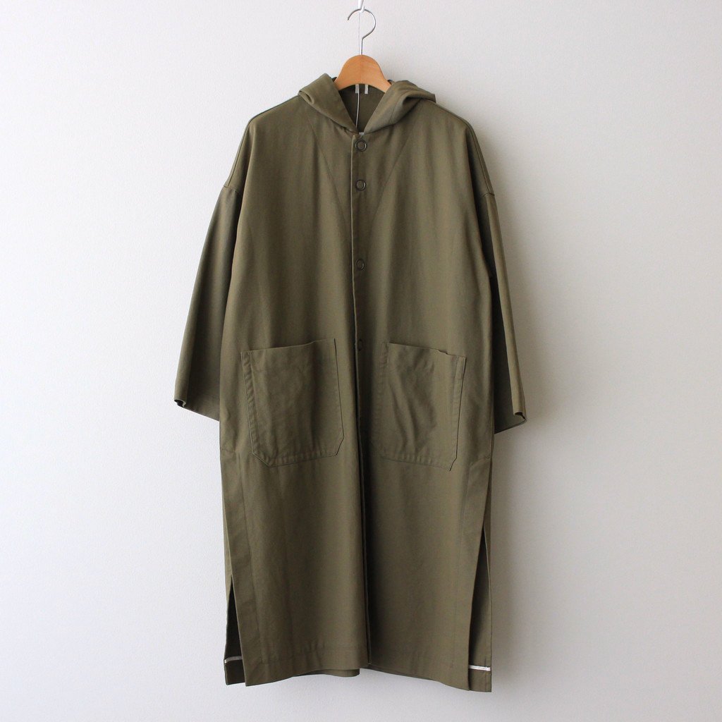 FIRMUM / FFBSCT | 強撚コットンヘヴィーカルゼ フードコート LIGHT OLIVE