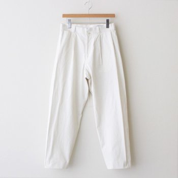 CHINO CLOTH PANTS TUCK TAPERED #WHITE [61653] _ YAECA | ヤエカ