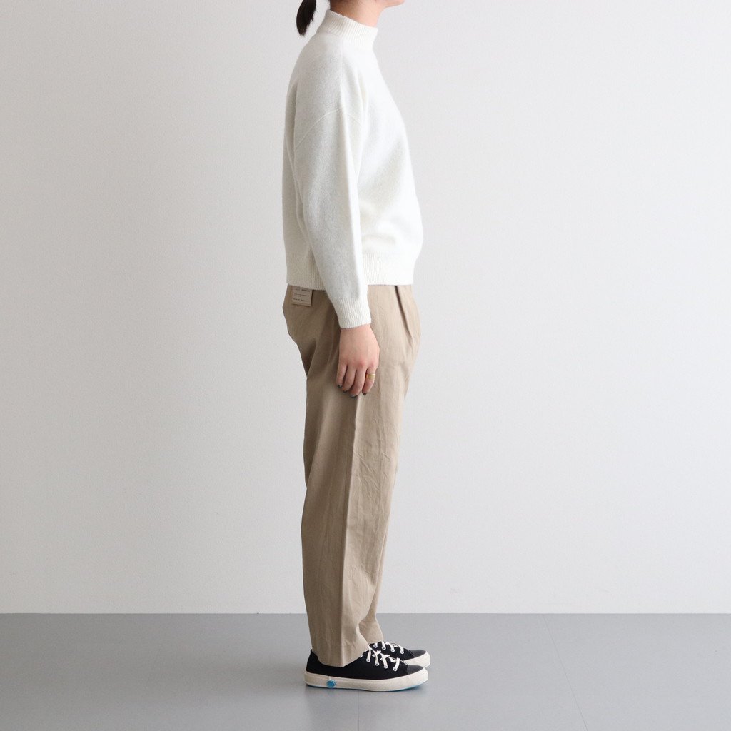 CHINO CLOTH PANTS TUCK TAPERED #KHAKI [61653]