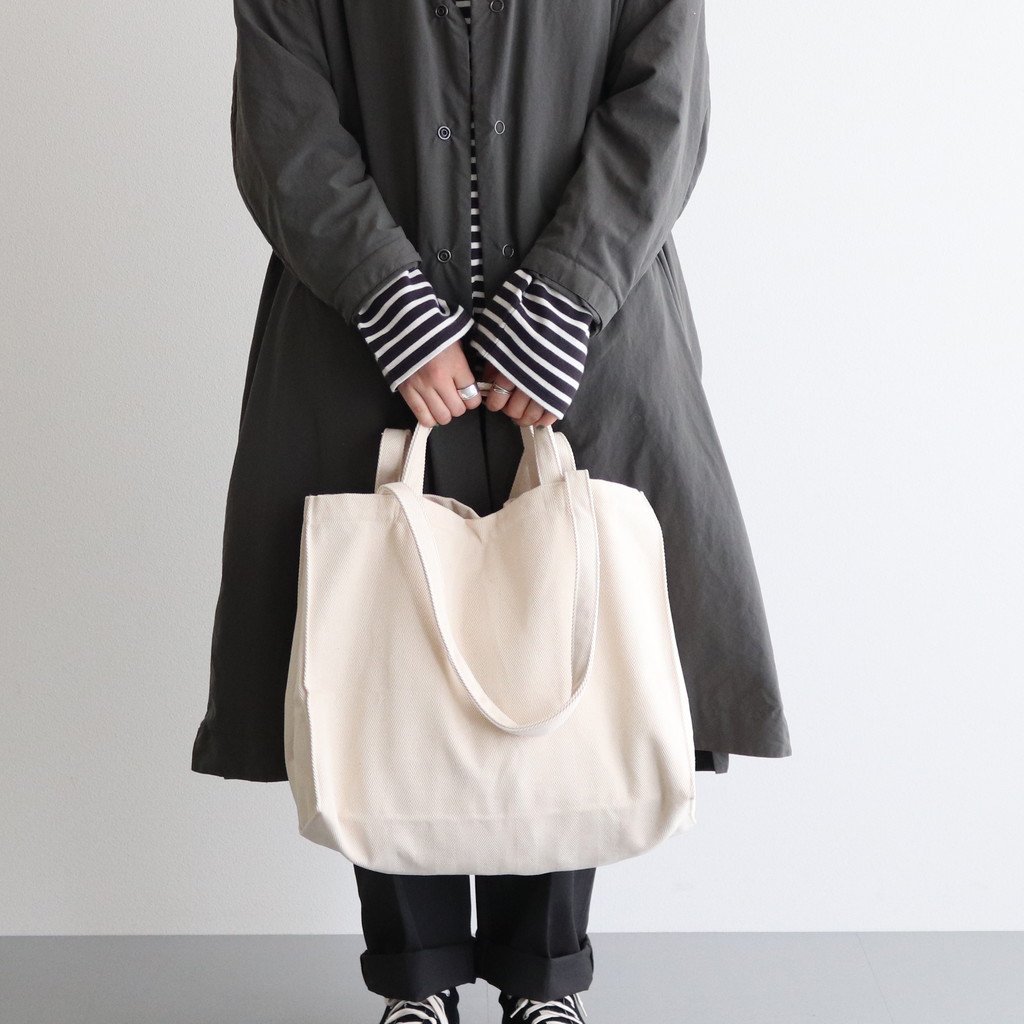 ERA. / back logo big tote bag GRAY - バッグ