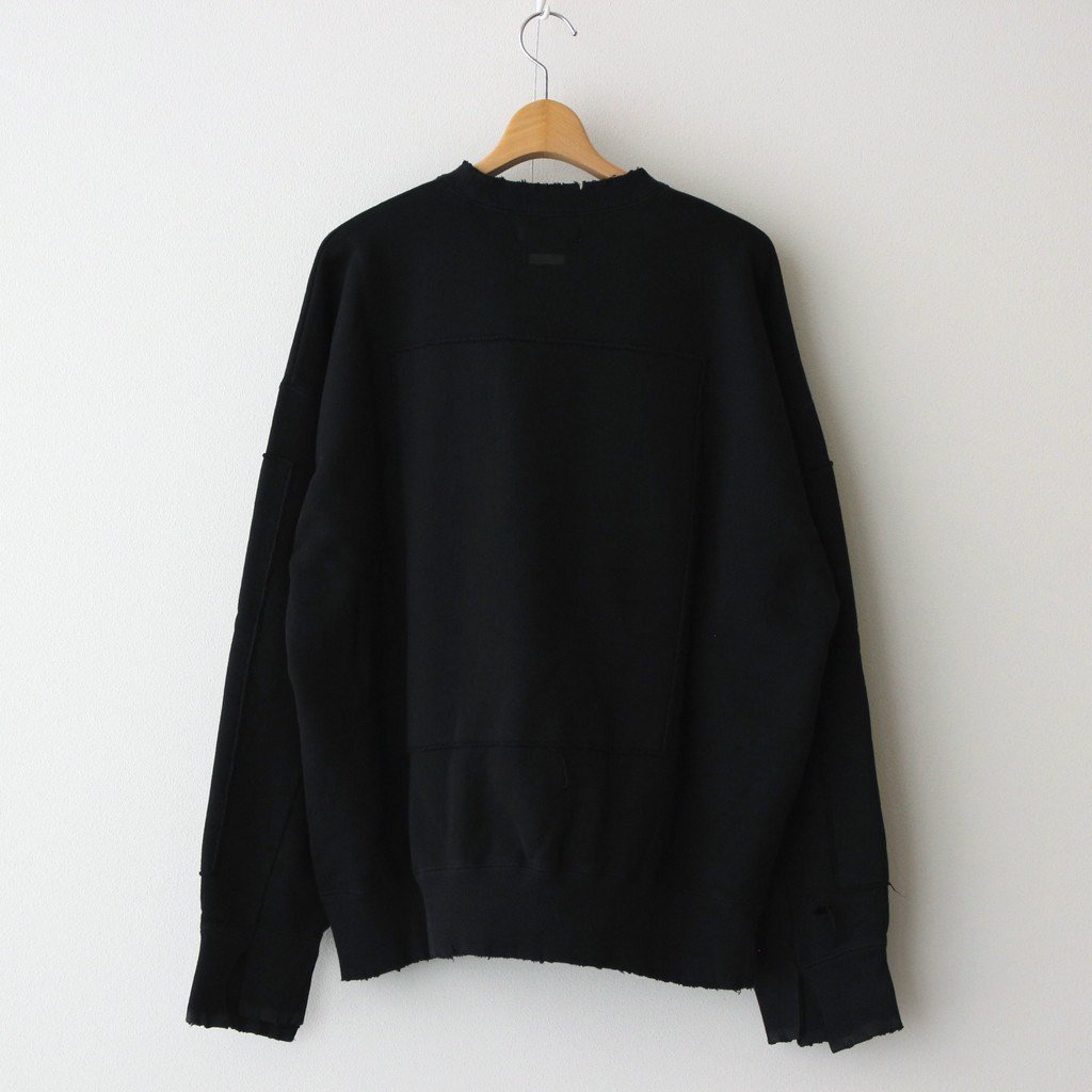 stein / OVERSIZED REBUILD SWEAT LS BLACK