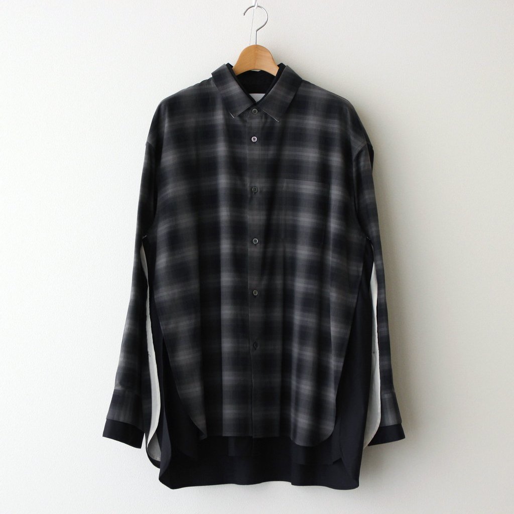 stein 21aw oversized layered gauze shirt - シャツ