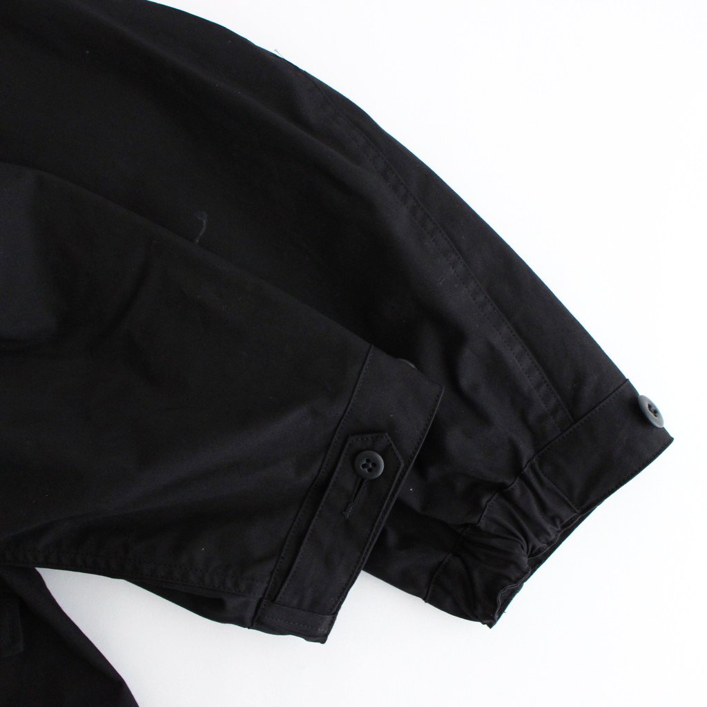 ATON / COTTON NYLON OXFORD SHORT MODS COAT BLACK(LOGWOOD)