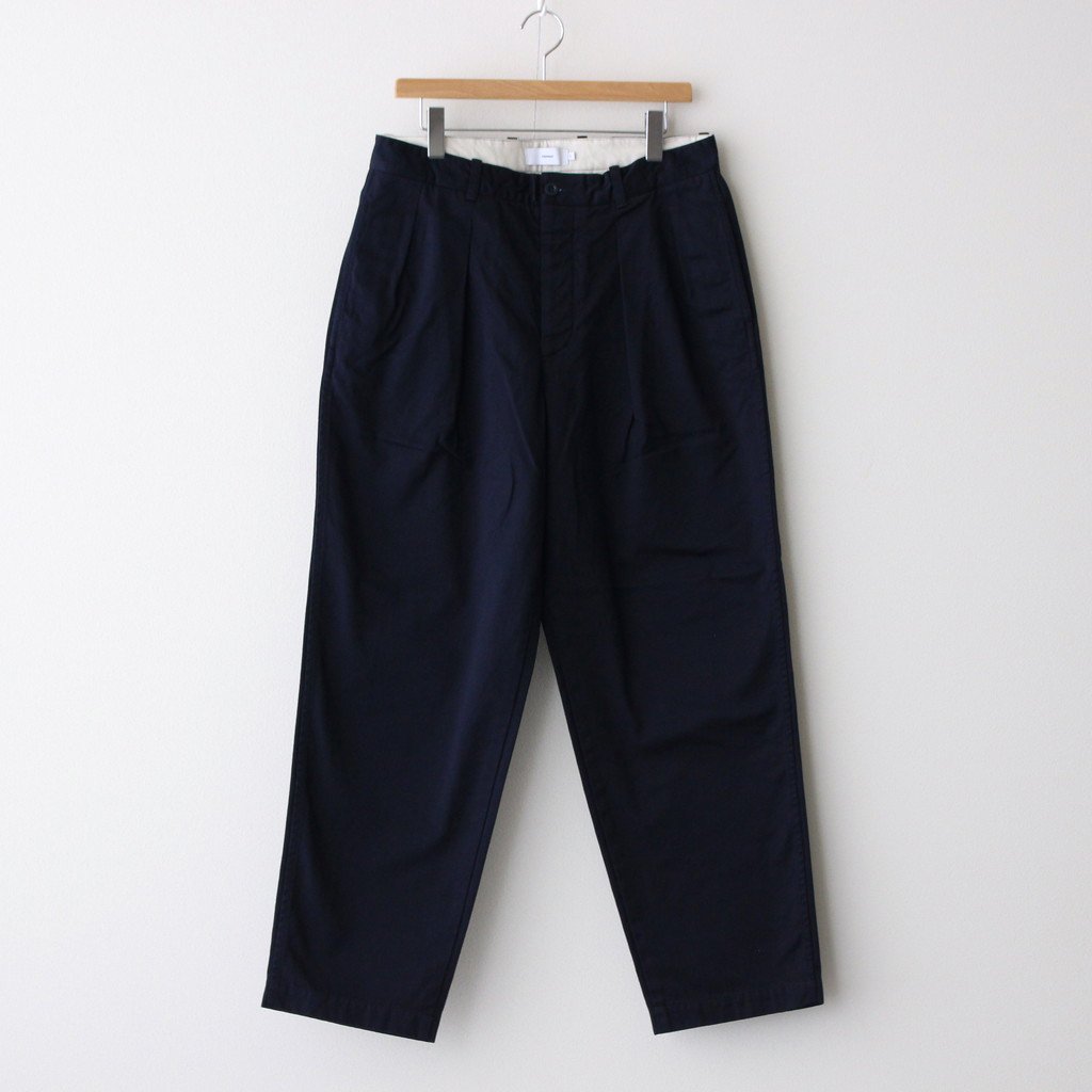 Graphpaper / WESTPOINT CHINO TUCK TAPERED PANTS NAVY