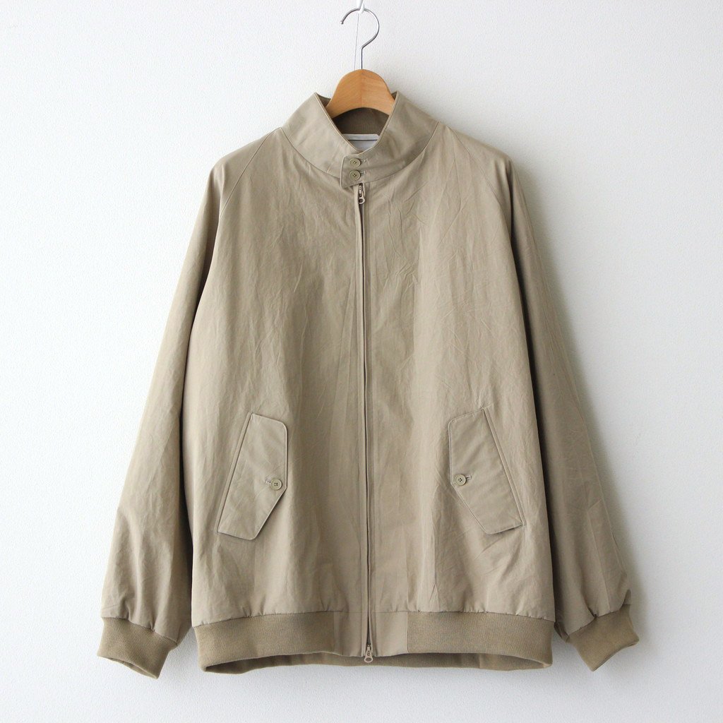 ATON / GIZA WEATHER HARRINGTON JACKET BEIGE