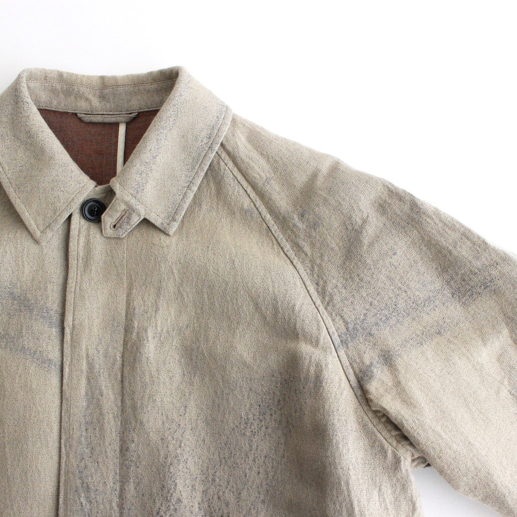 YOKE / JACQUARD BAL COLLAR COAT BEIGE