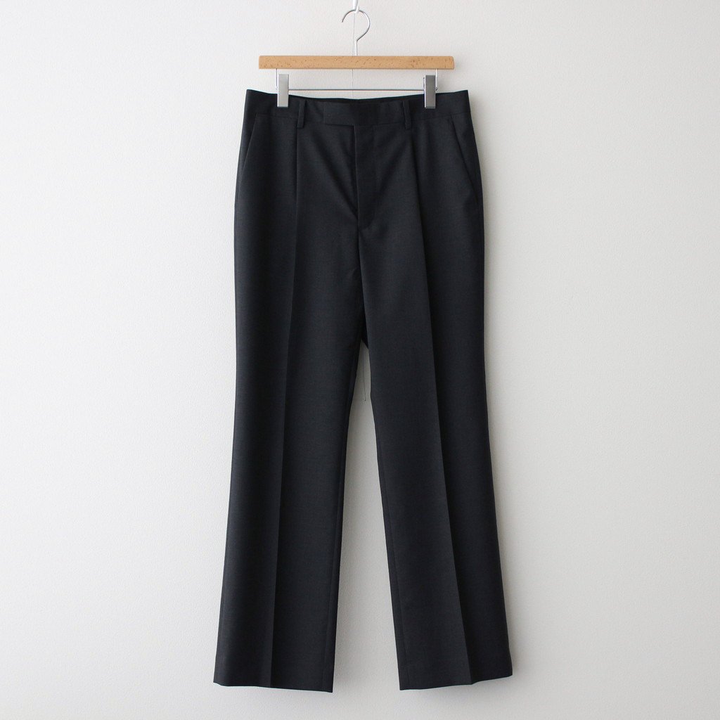 AURALEE / TROPICAL WOOL SLACKS TOP CHARCOAL