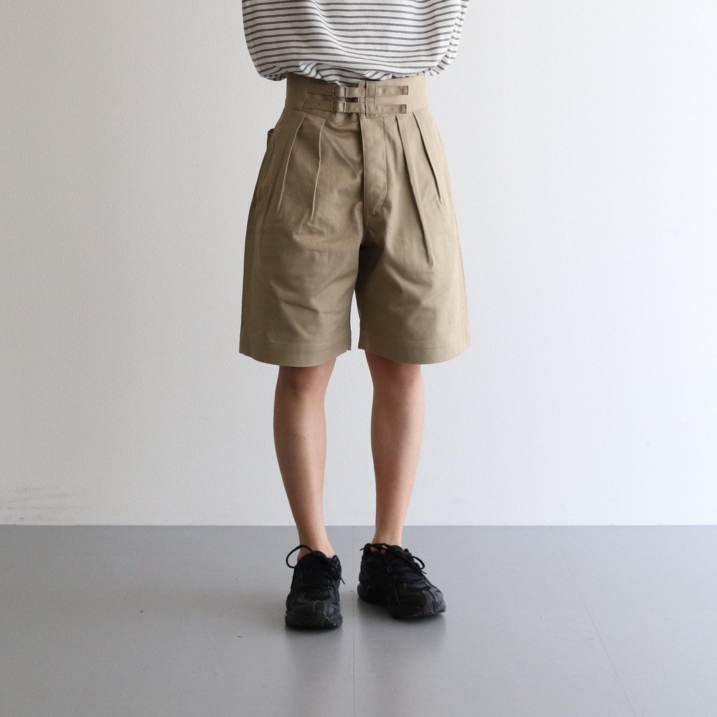 ダブル／ミストブルー リノ DOUBLE BELTED GURKHA SHORT TROUSERS