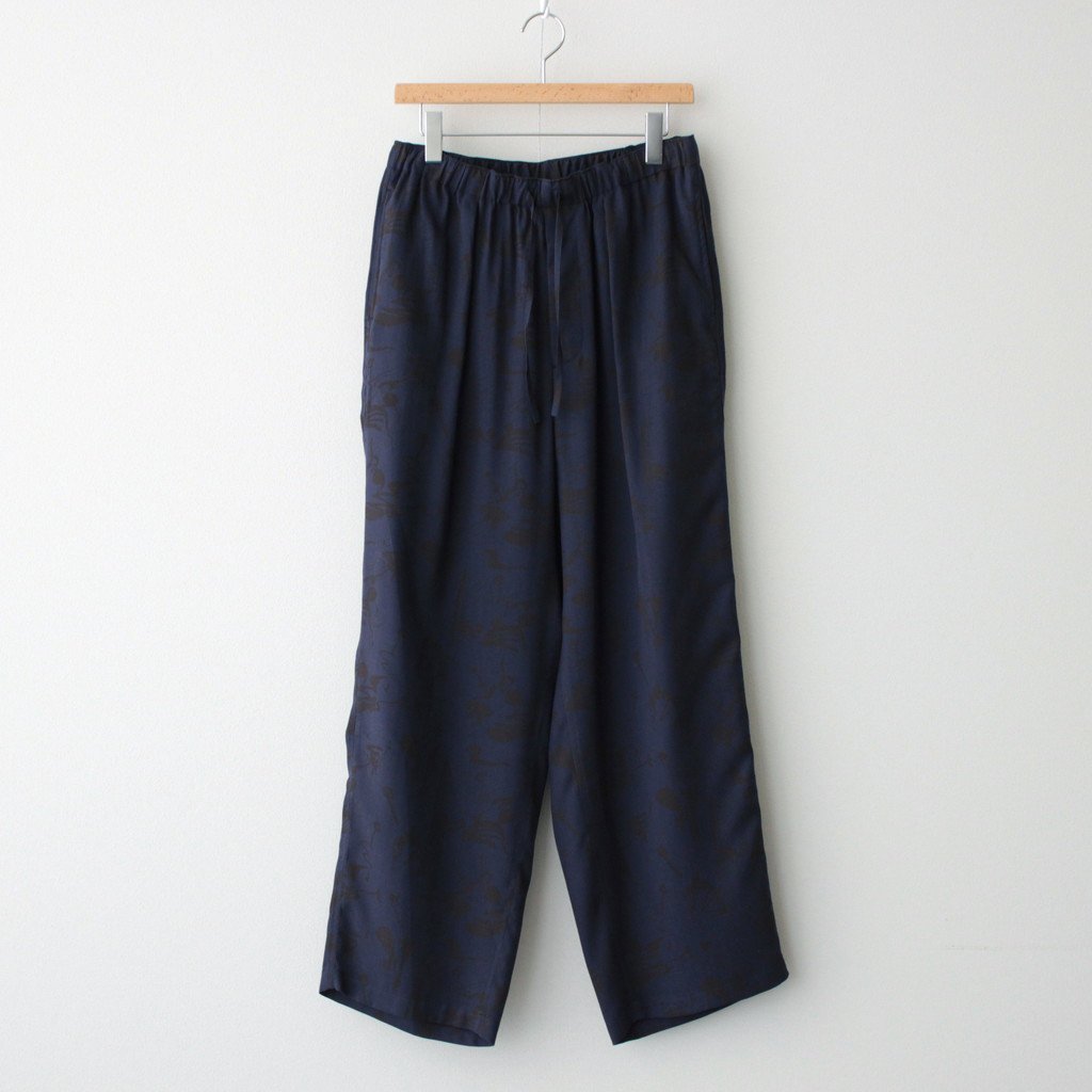 YOKE ヨーク WIDE TROUSERS DARK NAVY - スラックス