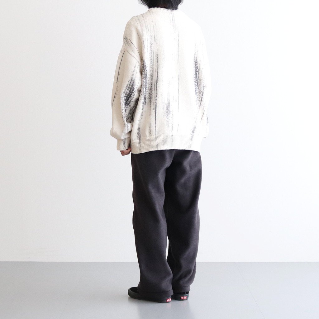 PRINTED COTTON CREWNECK SWEATER #ECRU [YK22SS0347S] _ YOKE | ヨーク