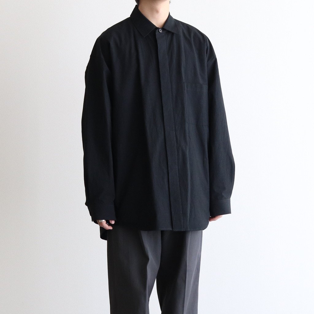 stein / OVERSIZED MILITARY SHIRT BLACK