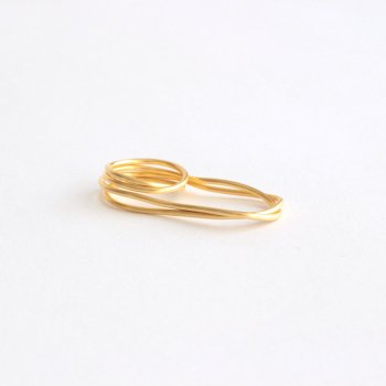 ROUND WIRE RING L_ STRINGS DOUBLE RING #GOLD [1212a_rl] _ _Fot | フォート