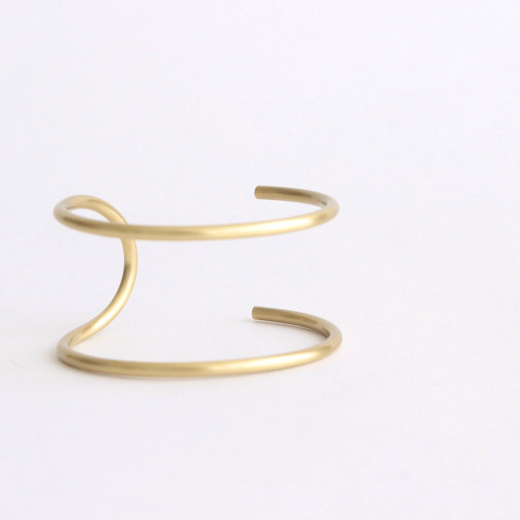 ROUND WIRE BANGLE _ DOUBLE #BRASS [1101a_d] _ _Fot | フォート