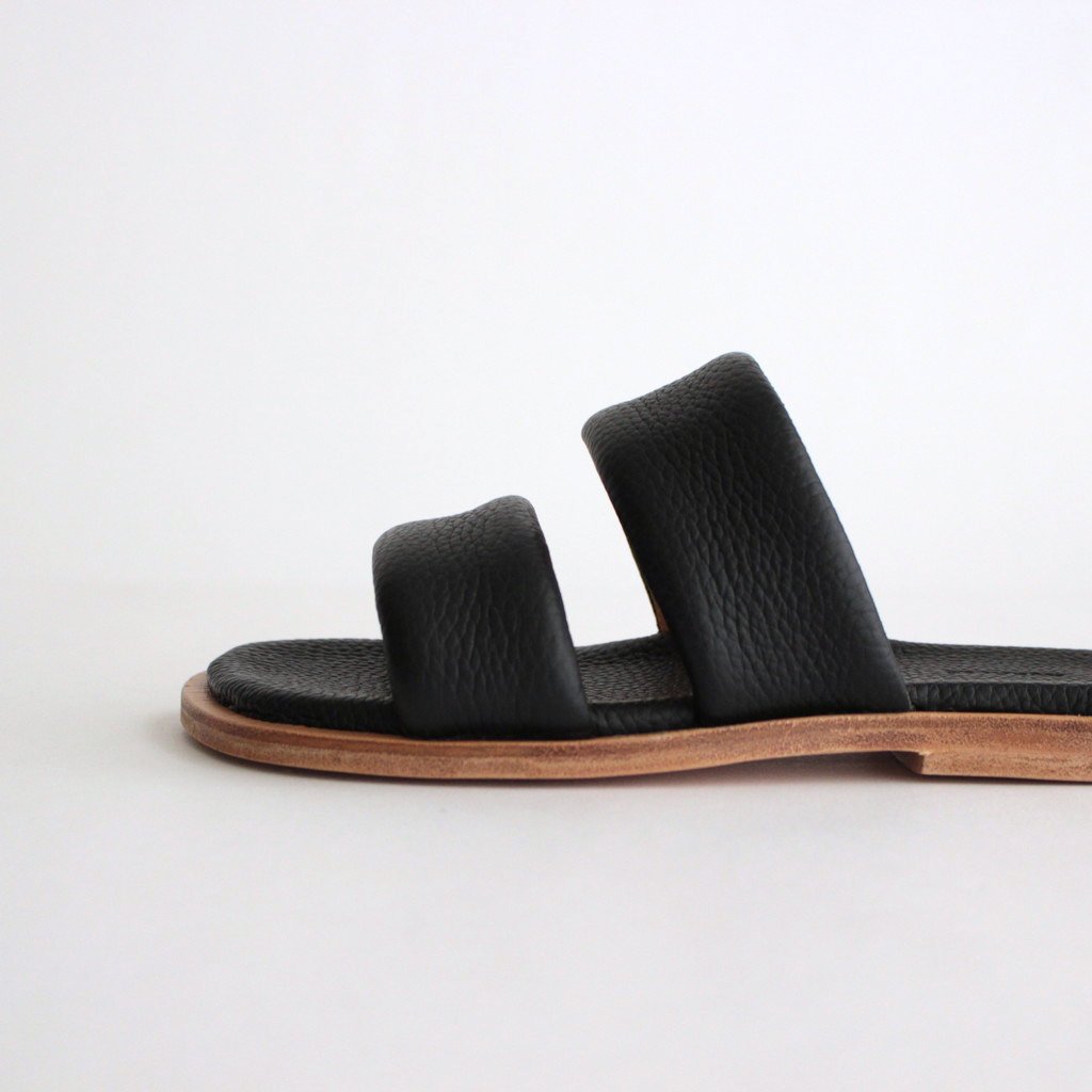 AURALEE / LEATHER STRAP SANDAL BLACK