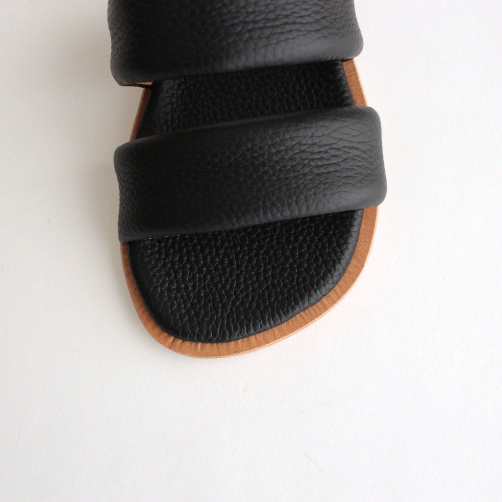 AURALEE / LEATHER STRAP SANDAL BLACK