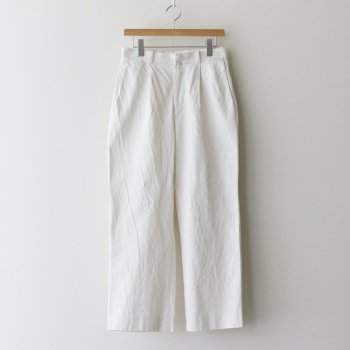 CHINO CLOTH PANTS TUCK STRAIGHT #WHITE [62609] _ YAECA | ヤエカ