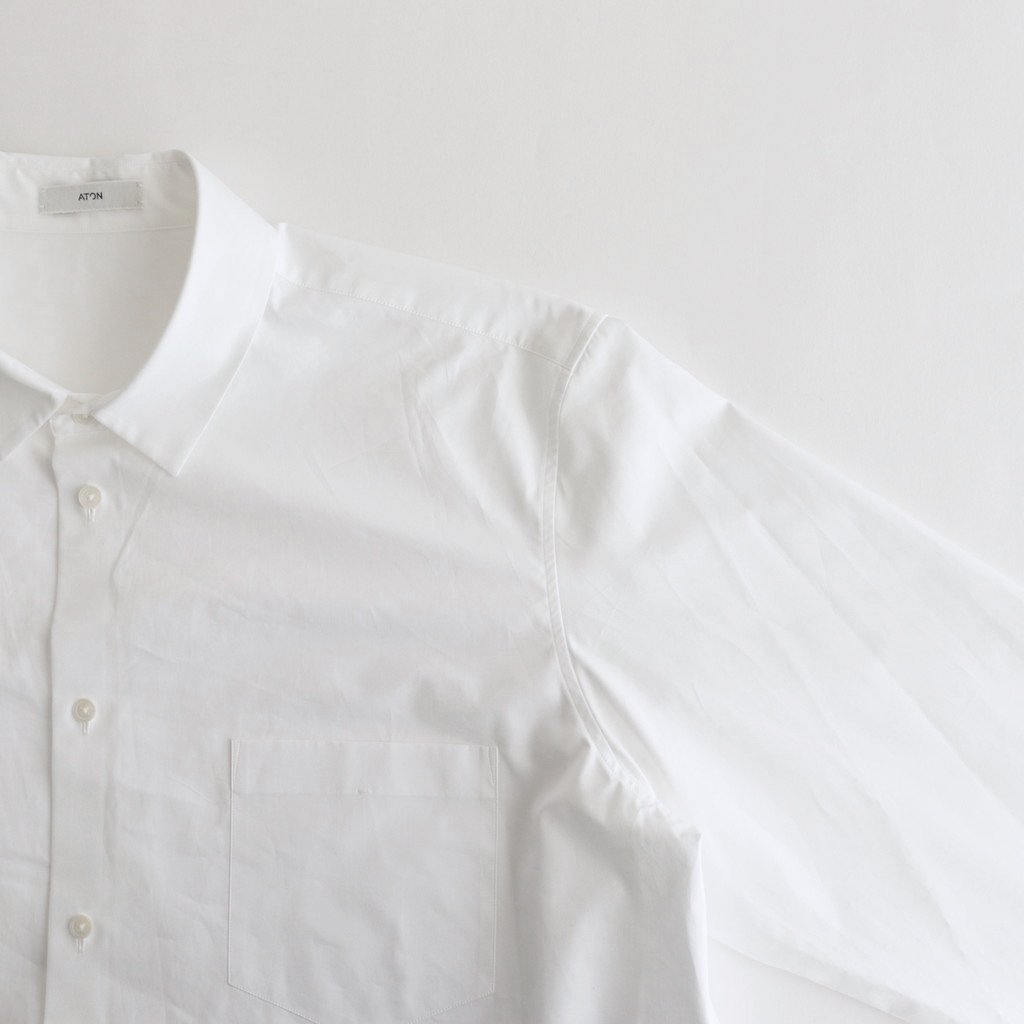 SUVIN BROAD STANDARD SHIRT #WHITE [BLAGNW0001] _ ATON | エイトン