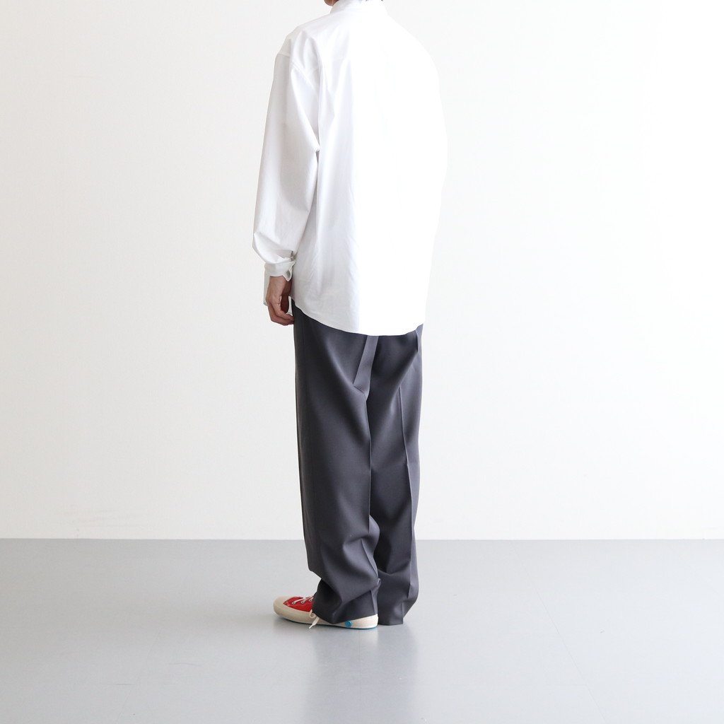 WASHED FINX TWILL BIG SHIRTS #WHITE [A22AS02TN] _ AURALEE | オーラリー