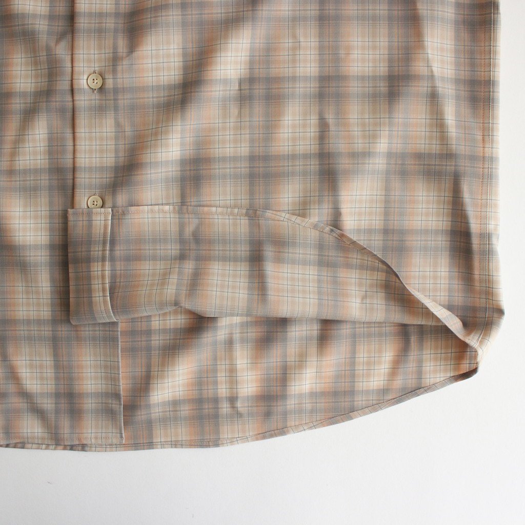 SUPER LIGHT WOOL CHECK SHIRTS #LIGHT BEIGE CHECK [A22AS01LC] _