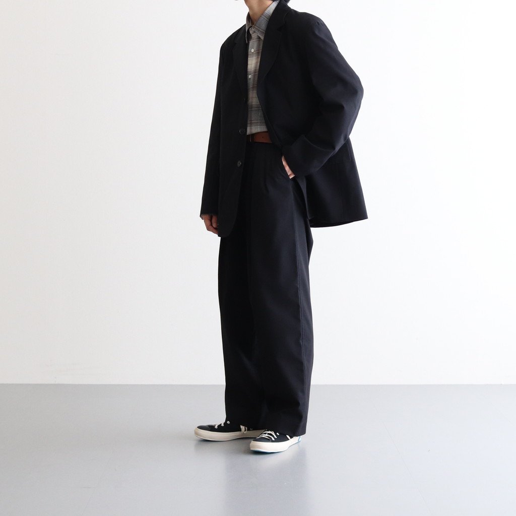 AURALEE / SUPER FINE WOOL COTTON TWILL OVER JACKET BLACK